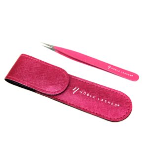 Pęseta Różowa Prosta Noble Lashes