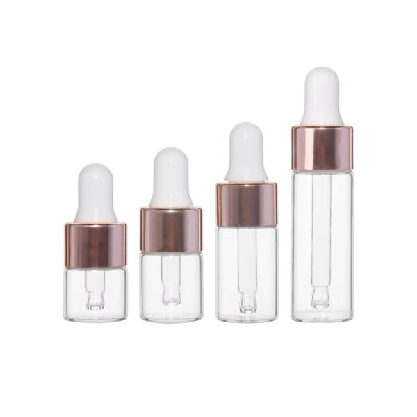 Szklana Butelka z Pipetą – Pojemnik na Olejek, Serum i Kosmetyki - Pojemności 1ml, 2ml, 3ml, 5ml