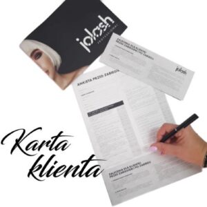 KARTA KLIENTA- PRZEDŁUŻANIE RZĘS- 10 SZT