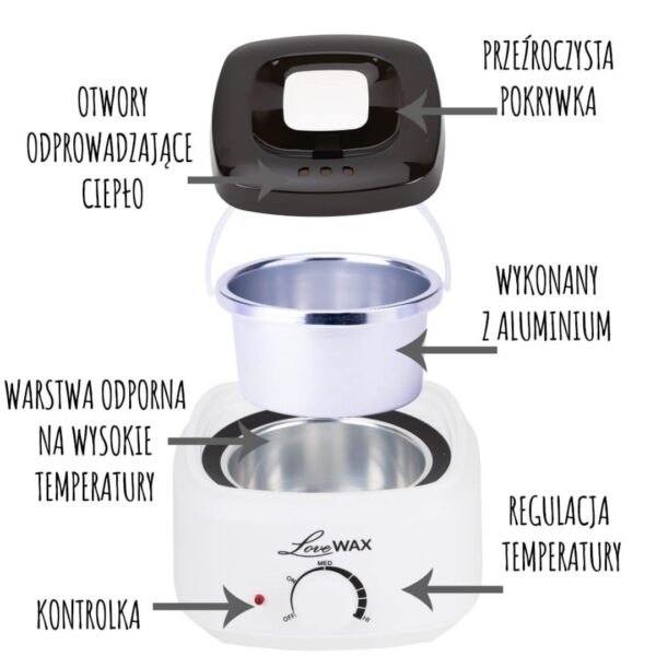 Podgrzewacz do wosku LoveWax AX200 czarno-biały 100W 500ml