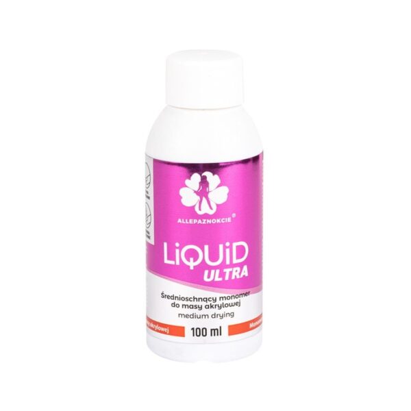 Liquid Ultra 100 ml – Średnioschnący Płyn do Akrylu Allepaznokcie