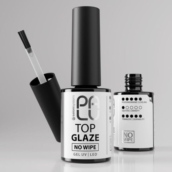 PALU Top Glaze No Wipe 11g – Top Hybrydowy Bez Przemywania | Efekt Mokrego Połysku