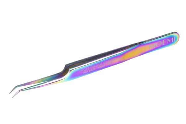 Pęseta Do Rzęs Rainbow™ 45° 6mm Volume Moemi