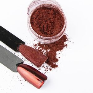 Pyłek Lustrzany Efekt Do Zdobień Paznokci Glass Effect Red nr 3 0,3g Allepaznokcie