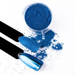 Pyłek Lustrzany Efekt Do Zdobień Paznokci Glass Effect Blue nr 8 0,3g Allepaznokcie