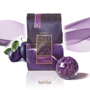 ItalWax Wosk Twardy w Granulkach Do Depilacji Bezpaskowej Plum 500g