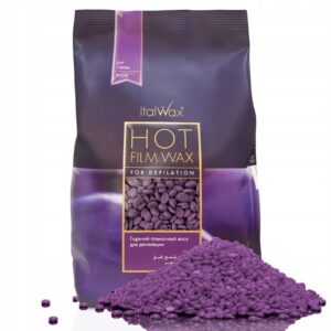 ItalWax Wosk Twardy w Granulkach Do Depilacji Bezpaskowej Plum 500g