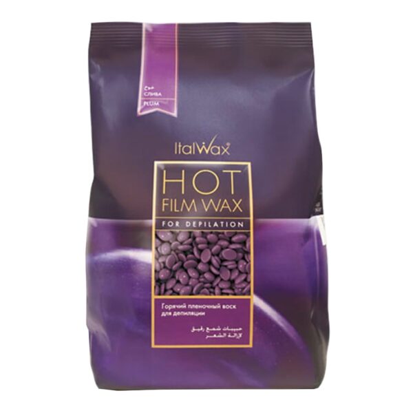 ItalWax Wosk Twardy w Granulkach Do Depilacji Bezpaskowej Plum 500g