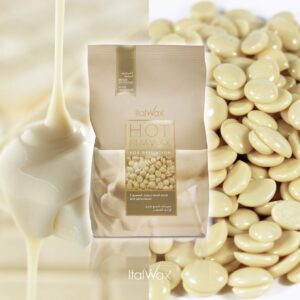 ItalWax Wosk Twardy w Granulkach Do Depilacji Bezpaskowej Film Wax White Chocolate 500g