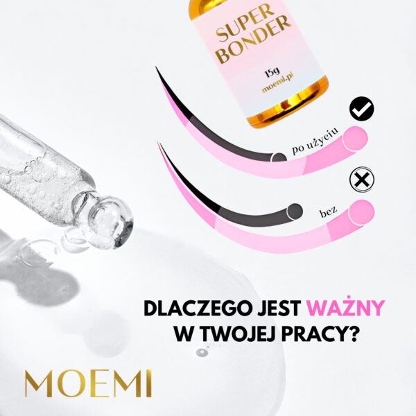 Super Bonder do Rzęs MOEMI 15ml – Utrwalacz i Przyspieszacz Aplikacji