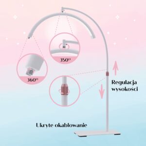 Lampa Do Przedłużania Rzęs Moemi Moon Biała