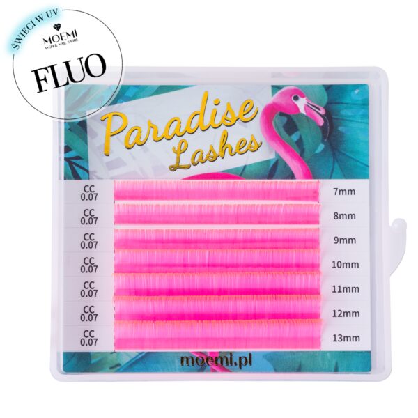 Rzęsy Neon Pink Paradise Lashes™ Kolorowe Moemi