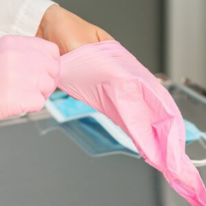 Rękawiczki Nitrylowe XS|S|M Różowe Pink Mercator 100szt Nitrylex