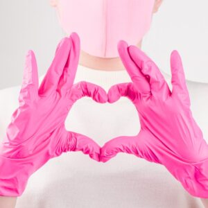 Rękawiczki Nitrylowe XS|S|M Różowe Magenta Mercator 100szt Nitrylex