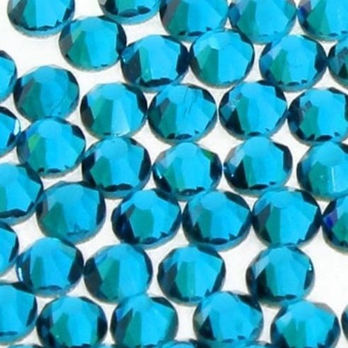 Cyrkonie A La Swarovski SS10 Blue Zircon 50szt Allepaznokcie