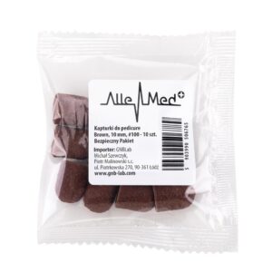 Kapturki Do Pedicure 10mm Gradacja 100 10szt AlleMed Brązowy Allepaznokcie
