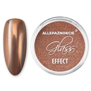 Pyłek Lustrzany Efekt Do Zdobień Paznokci Glass Effect Carmel nr 13 0,30g Allepaznokcie