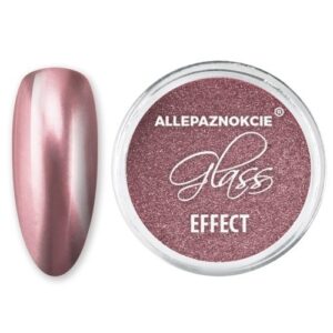 Pyłek Lustrzany Efekt Do Zdobień Paznokci Glass Effect Dark Golden Pink nr 5 0,30g Allepaznokcie