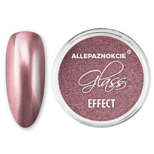 Pyłek Lustrzany Efekt Do Zdobień Paznokci Glass Effect Dark Golden Pink nr 5 0,30g Allepaznokcie
