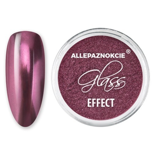 Pyłek Lustrzany Efekt Do Zdobień Paznokci Glass Effect Purple nr 7 0,30g Allepaznokcie