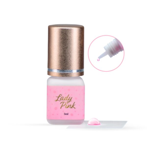 Bezbarwny Klej do rzęs Lady Pink 3ml – 0,5 Sek Moemi Lashes