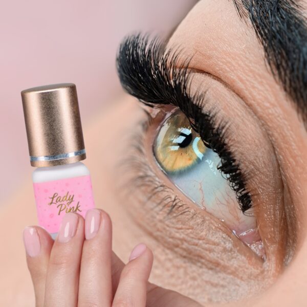 Bezbarwny Klej do rzęs Lady Pink 3ml – 0,5 Sek Moemi Lashes