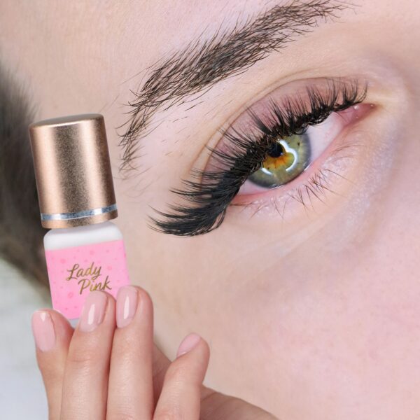Bezbarwny Klej do rzęs Lady Pink 3ml – 0,5 Sek Moemi Lashes