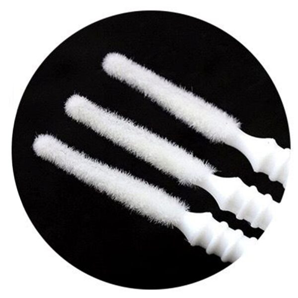 Aplikatory Bezwłókienkowe 100szt. Microbrush Cylindryczne Białe Moemi
