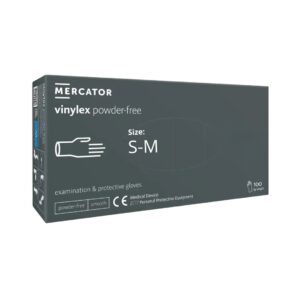 Rękawiczki Winylowe Transparentne S|M Bezpudrowe Mercator 100szt Vinylex