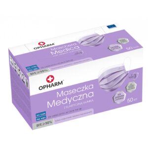 Maseczki Medyczne 50szt. Fioletowe Opharm