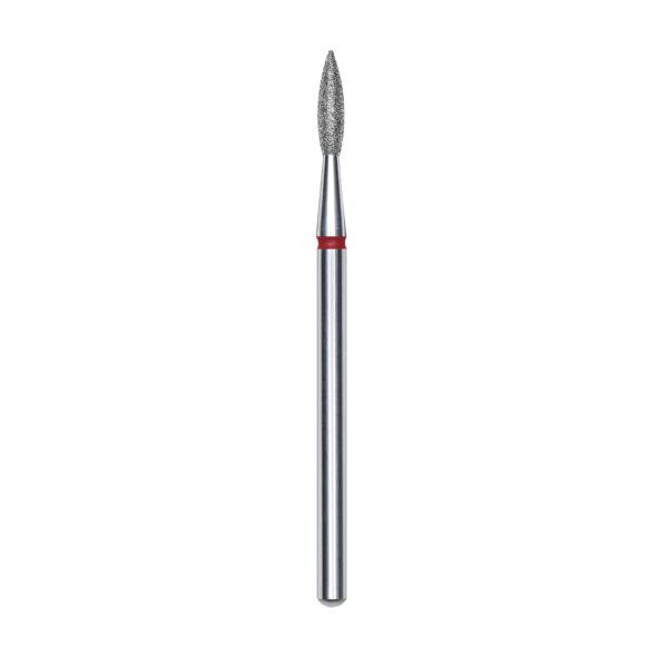 Frez Diamentowy FA11R021/8 Płomyk Ostry Czerwony 2,1/8mm Staleks