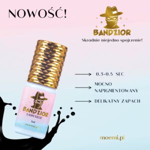 Klej Do Rzęs Bandzior 3ml - Szybkoschnący 0,3-0,5 Sek Niskooparowy | Moemi Lashes