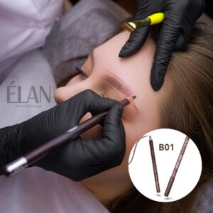 Kredka Pudrowa Brązowa B01 do geometrii Brwi Brow Liner Pro Elan