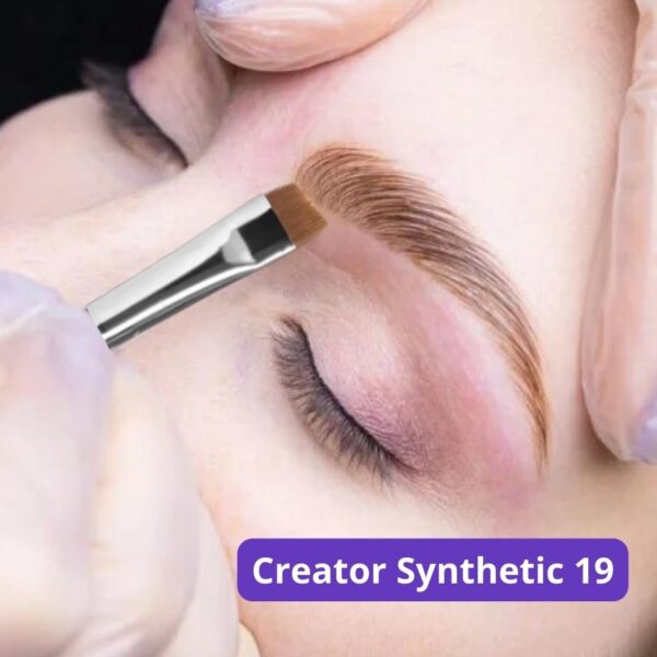 Pędzel Skośny Szeroki do Farby Henny Brwi Synthetic Creator 19