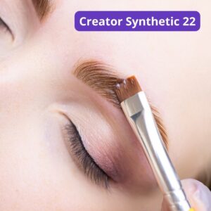 Pędzel Prosty Cienki do geometrii Brwi Synthetic Creator 22
