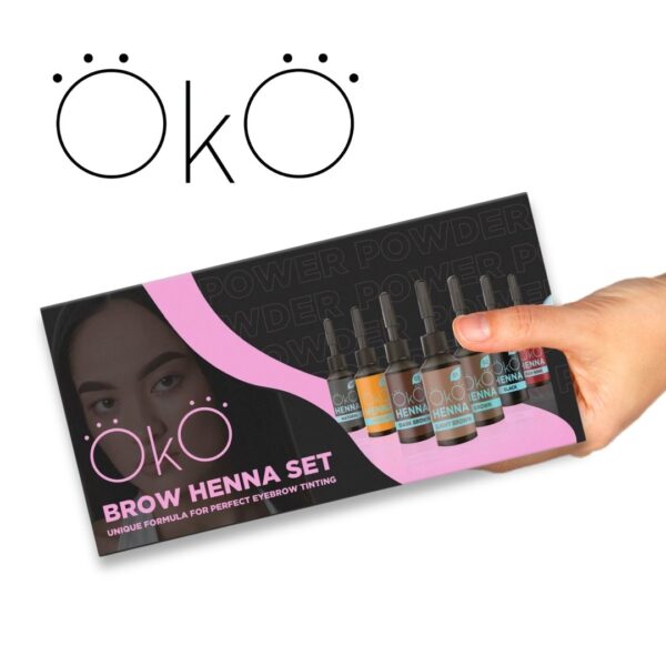 Zestaw Henny Pudrowej do Brwi 7 Odcieni Power Powder 5 g OKO