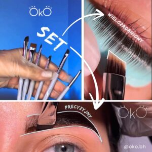 Zestaw Pędzli do Brwi "Flawless Brushes Flawless Brows" OKO