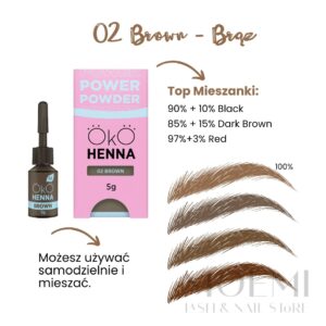 Henna Pudrowa do Farbowania Brwi Power Powder 5g OKO