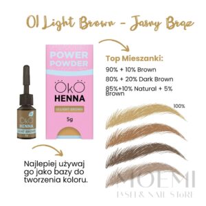 Henna Pudrowa do Farbowania Brwi Power Powder 5g OKO