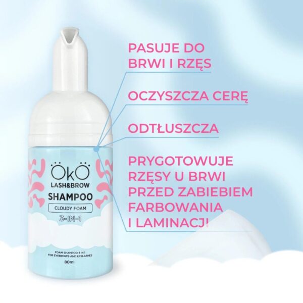 Szampon w Piance 3 w 1 do Brwi i Rzęs 80ml OKO