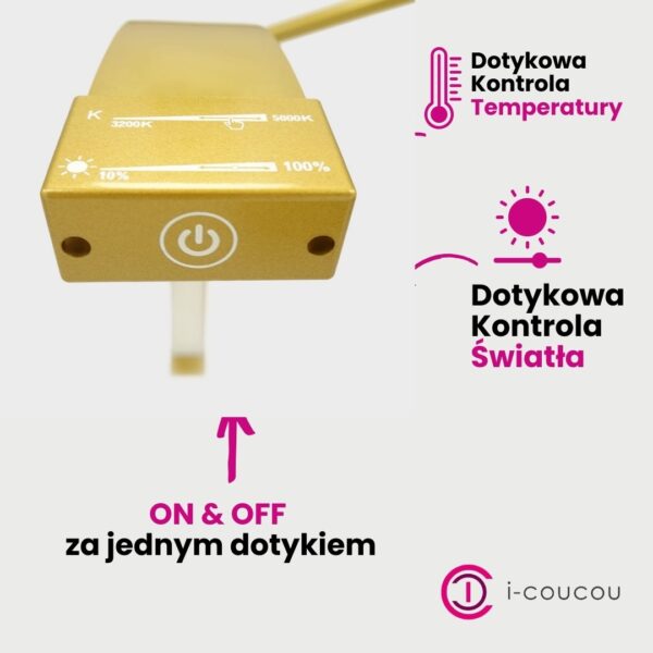 Lampa kosmetyczna POL Moon III - Złota, I-Coucou & Figuratti
