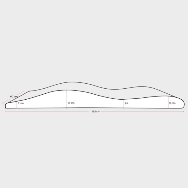 Anatomiczny Materac Kosmetyczny CLOUD 2.0 do Przedłużania Rzęs 60 cm I-Coucou