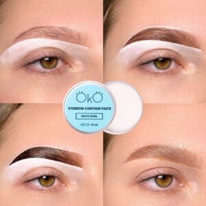 Biała Pasta do konturowania brwi Brow Paste White Pearl, 15 ml OkO