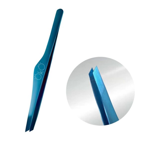 Pęseta do brwi skośna Blue Magic Premium OKO