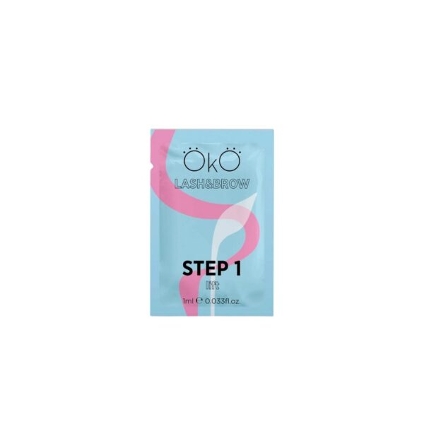 Preparat do Laminacji Rzęs i Brwi Saszetka STEP 1 LIFT 1 ml OkO