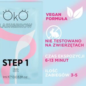 Preparat do Laminacji Rzęs i Brwi Saszetki STEP 1 LIFT Opakowanie 5x1 ml OkO