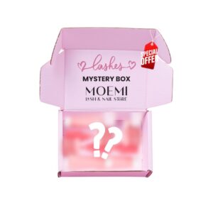 Zestaw do Przedłużania Rzęs MYSTERY BOX Moemi Kleje, Rzęsy, Pęsety i Więcej dla Stylistki Rzęs