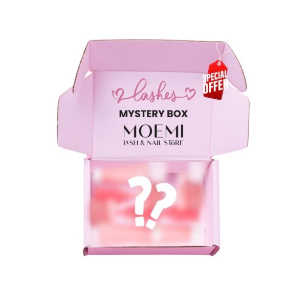 Zestaw do Przedłużania Rzęs MYSTERY BOX Moemi Kleje, Rzęsy, Pęsety i Więcej dla Stylistki Rzęs