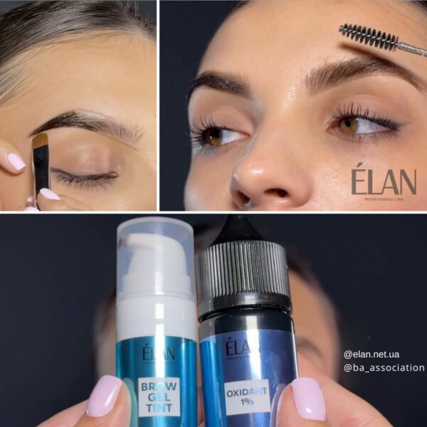 Brow Gel Tint Neutral Brown Profesjonalna Farba Żelowa do Brwi 10ml Elan