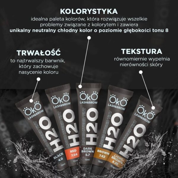 Zestaw Farby do Brwi i Rzęs H2O Liquid Hybrid Tint | OKO Lash&Brow